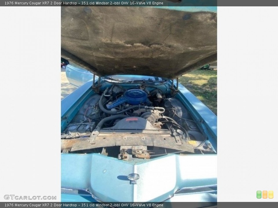 351 cid Windsor 2-bbl OHV 16-Valve V8 1976 Mercury Cougar Engine