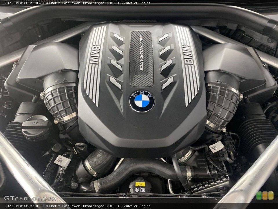 4.4 Liter M TwinPower Turbocharged DOHC 32-Valve V8 2023 BMW X6 Engine