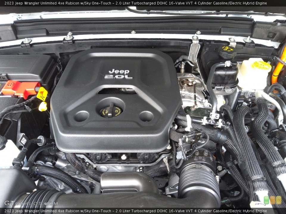 2.0 Liter Turbocharged DOHC 16-Valve VVT 4 Cylinder Gasoline/Electric Hybrid 2023 Jeep Wrangler Unlimited Engine