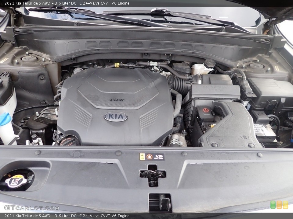 3.6 Liter DOHC 24-Valve CVVT V6 2021 Kia Telluride Engine