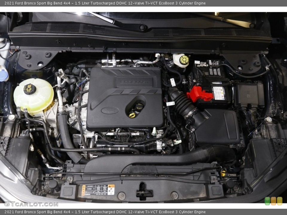 1.5 Liter Turbocharged DOHC 12-Valve Ti-VCT EcoBoost 3 Cylinder 2021 Ford Bronco Sport Engine