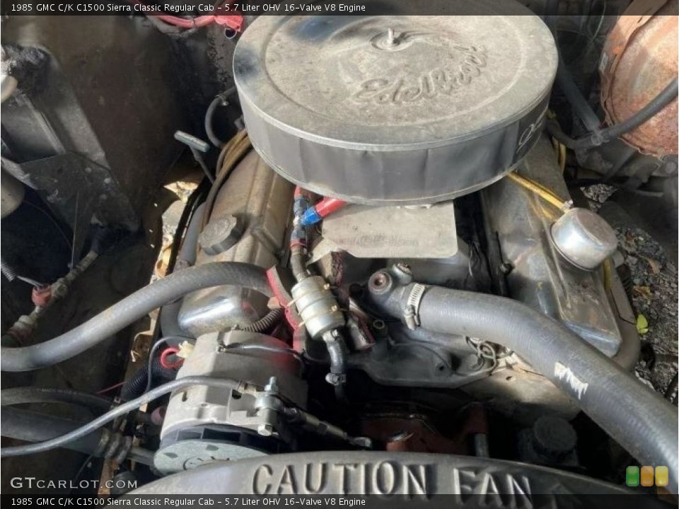5.7 Liter OHV 16-Valve V8 1985 GMC C/K Engine