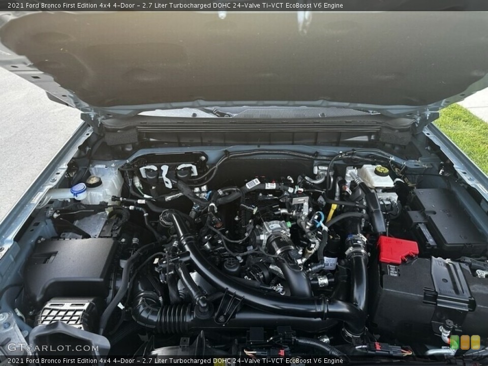 2.7 Liter Turbocharged DOHC 24-Valve Ti-VCT EcoBoost V6 2021 Ford Bronco Engine