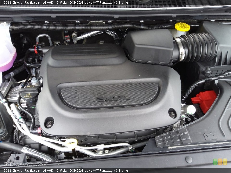3.6 Liter DOHC 24-Valve VVT Pentastar V6 2022 Chrysler Pacifica Engine
