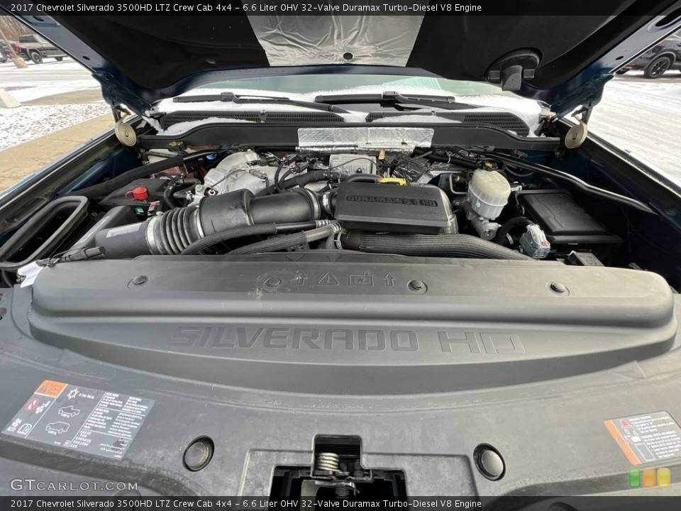 6.6 Liter OHV 32-Valve Duramax Turbo-Diesel V8 2017 Chevrolet Silverado 3500HD Engine