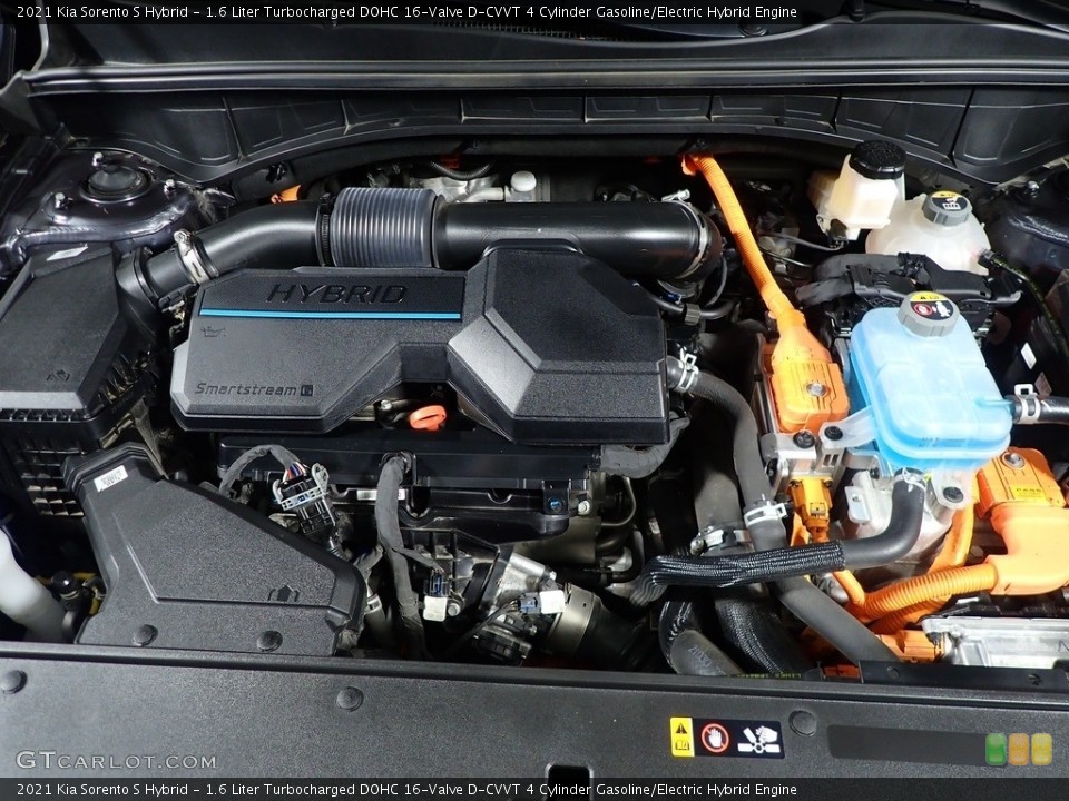 1.6 Liter Turbocharged DOHC 16-Valve D-CVVT 4 Cylinder Gasoline/Electric Hybrid Engine for the 2021 Kia Sorento #145382059