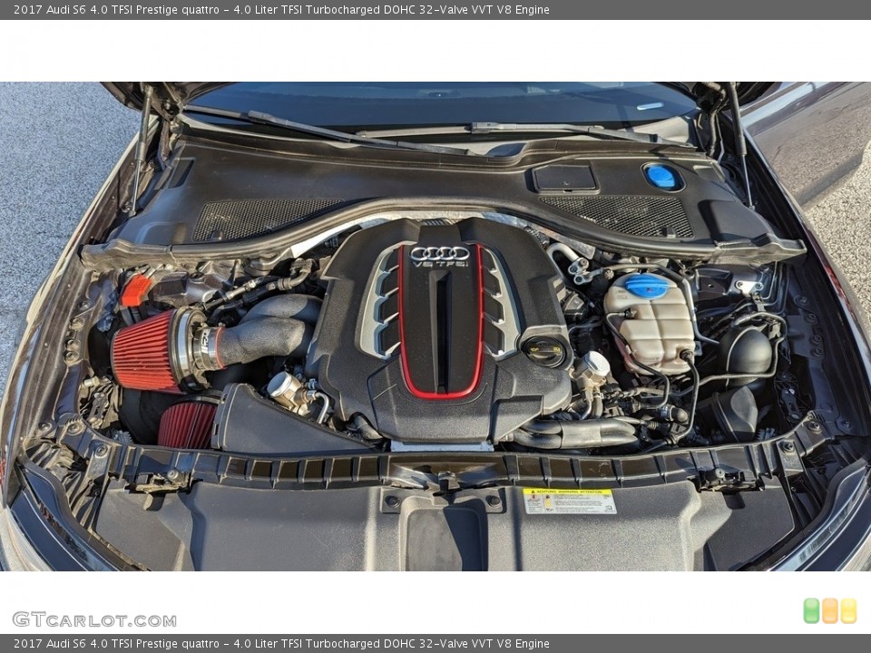 4.0 Liter TFSI Turbocharged DOHC 32-Valve VVT V8 2017 Audi S6 Engine