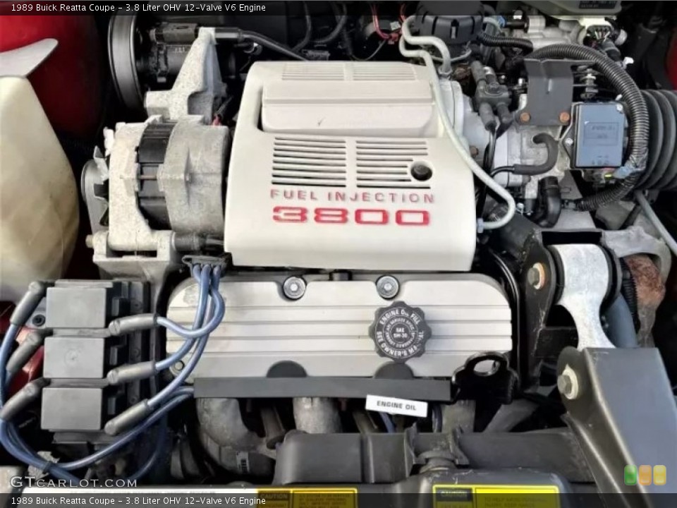 3.8 Liter OHV 12-Valve V6 Engine for the 1989 Buick Reatta #145431495