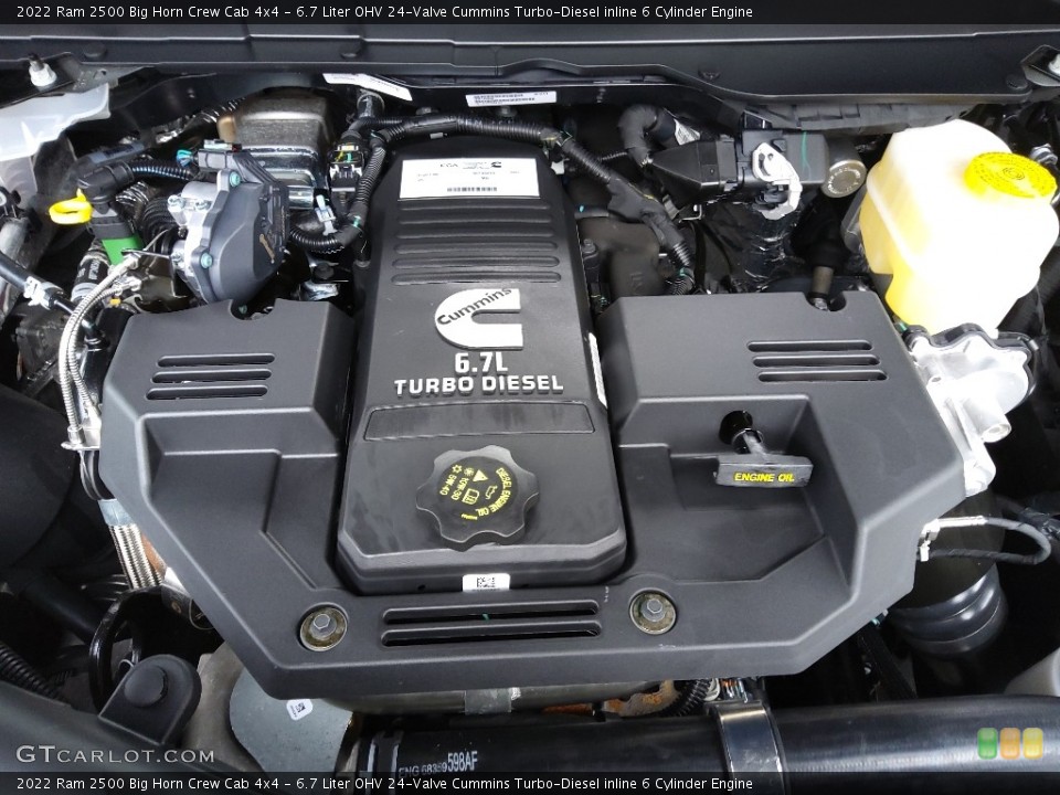 6.7 Liter OHV 24-Valve Cummins Turbo-Diesel inline 6 Cylinder 2022 Ram 2500 Engine