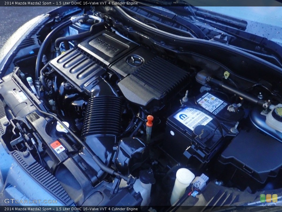 1.5 Liter DOHC 16-Valve VVT 4 Cylinder 2014 Mazda Mazda2 Engine