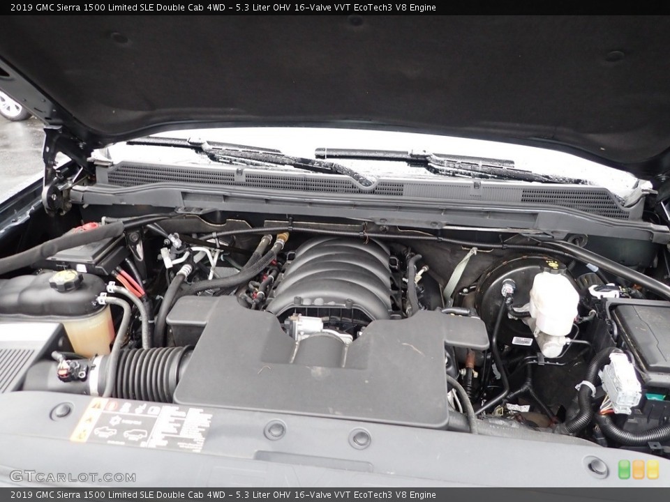 5.3 Liter OHV 16-Valve VVT EcoTech3 V8 2019 GMC Sierra 1500 Limited Engine