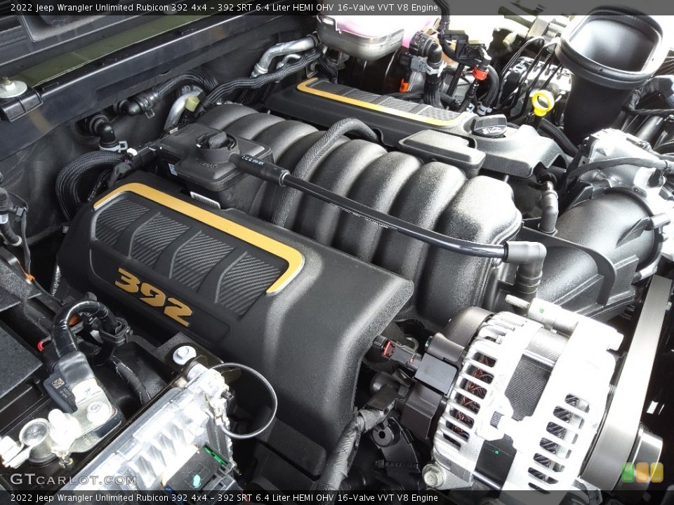 392 SRT 6.4 Liter HEMI OHV 16-Valve VVT V8 2022 Jeep Wrangler Unlimited Engine