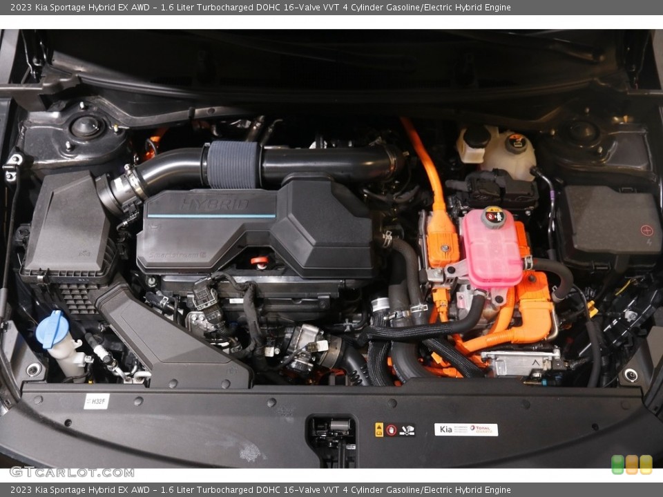 1.6 Liter Turbocharged DOHC 16-Valve VVT 4 Cylinder Gasoline/Electric Hybrid 2023 Kia Sportage Hybrid Engine