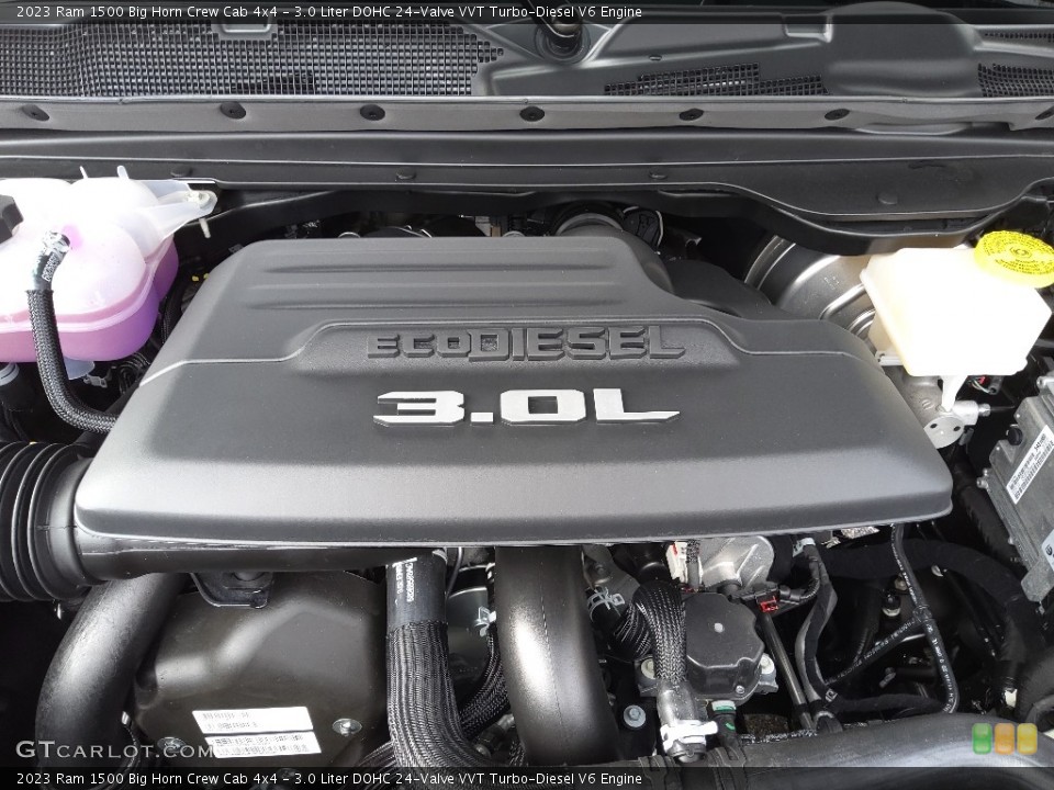 3.0 Liter DOHC 24-Valve VVT Turbo-Diesel V6 2023 Ram 1500 Engine