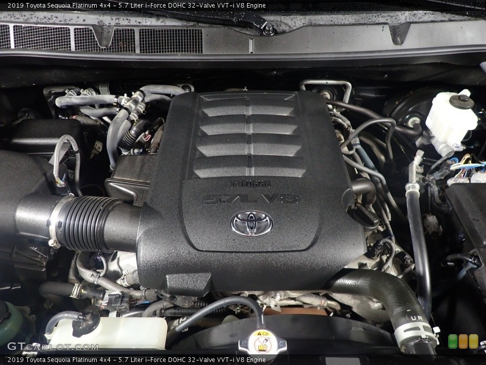 5.7 Liter i-Force DOHC 32-Valve VVT-i V8 2019 Toyota Sequoia Engine