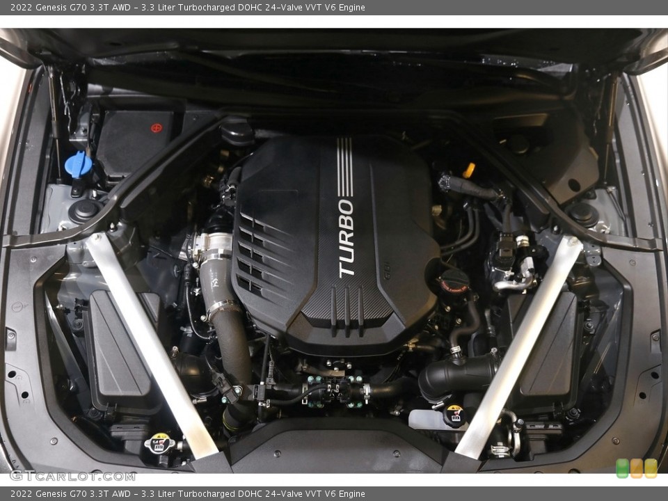 3.3 Liter Turbocharged DOHC 24-Valve VVT V6 Engine for the 2022 Genesis G70 #145701468