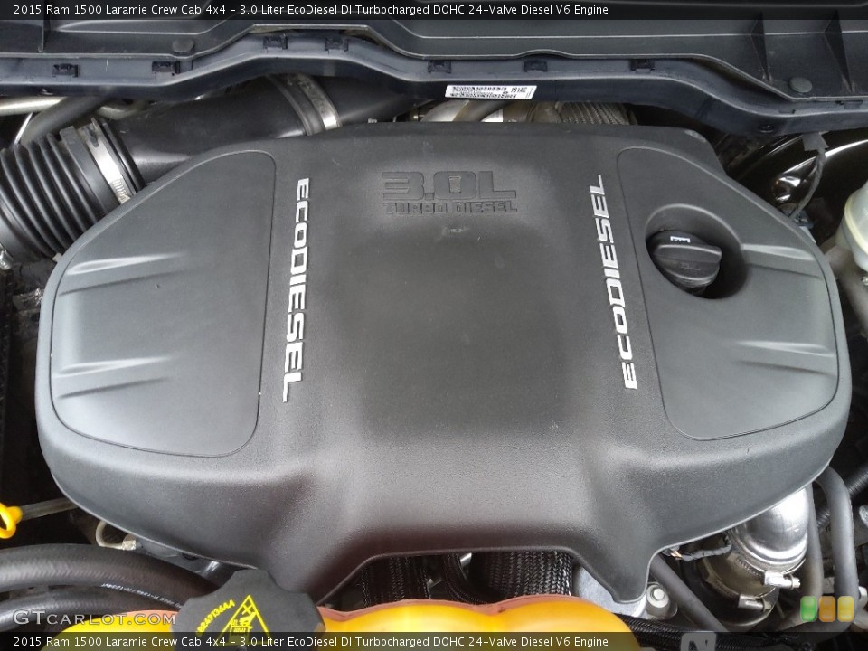 3.0 Liter EcoDiesel DI Turbocharged DOHC 24-Valve Diesel V6 2015 Ram 1500 Engine