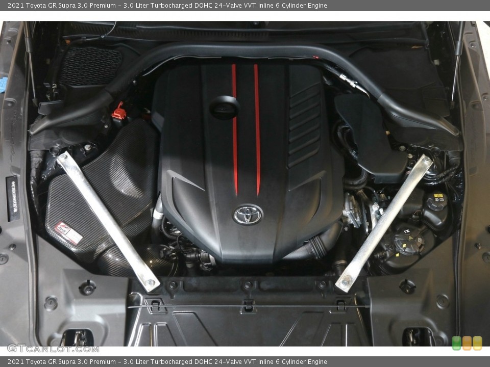 3.0 Liter Turbocharged DOHC 24-Valve VVT Inline 6 Cylinder 2021 Toyota GR Supra Engine