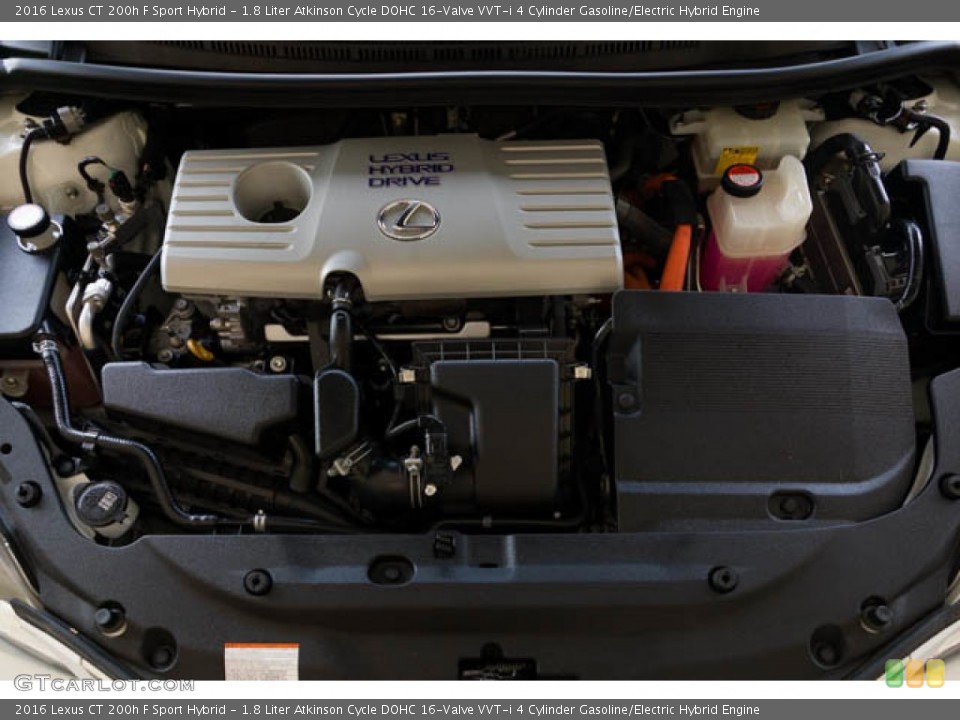 1.8 Liter Atkinson Cycle DOHC 16-Valve VVT-i 4 Cylinder Gasoline/Electric Hybrid 2016 Lexus CT Engine