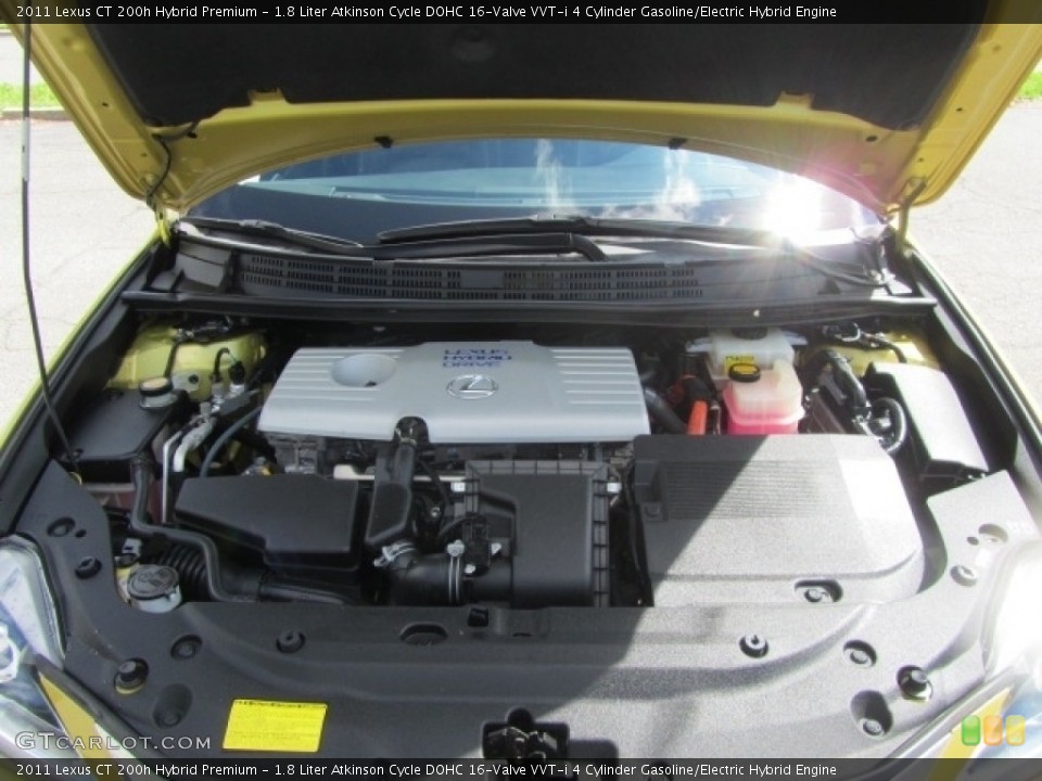 1.8 Liter Atkinson Cycle DOHC 16-Valve VVT-i 4 Cylinder Gasoline/Electric Hybrid Engine for the 2011 Lexus CT #145961765