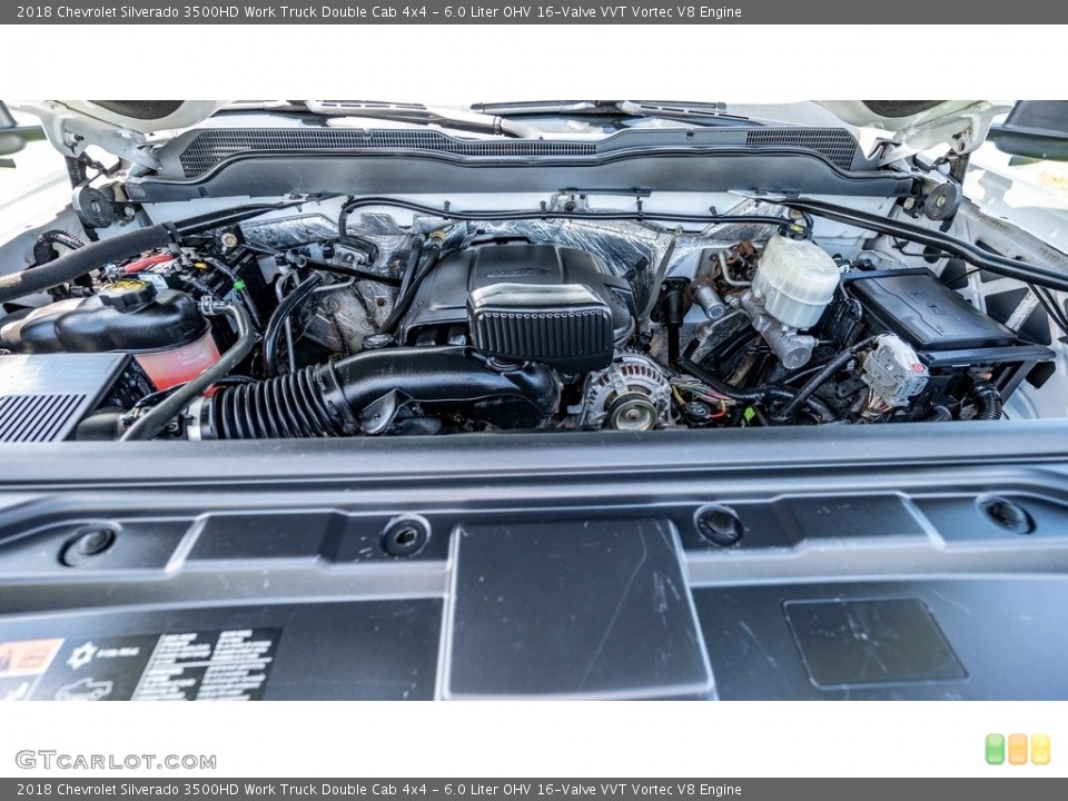 6.0 Liter OHV 16-Valve VVT Vortec V8 2018 Chevrolet Silverado 3500HD Engine