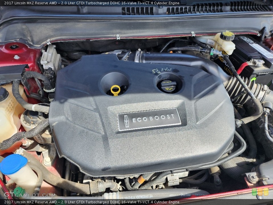 2.0 Liter GTDI Turbocharged DOHC 16-Valve Ti-VCT 4 Cylinder 2017 Lincoln MKZ Engine