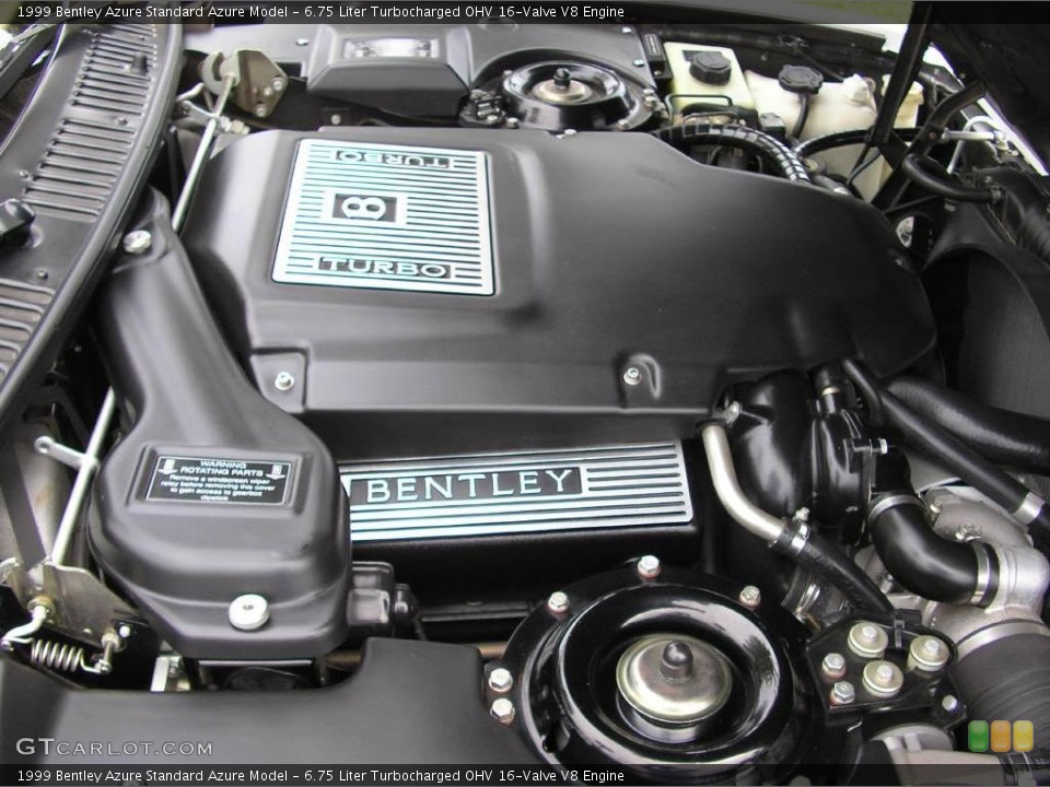 6.75 Liter Turbocharged OHV 16-Valve V8 1999 Bentley Azure Engine