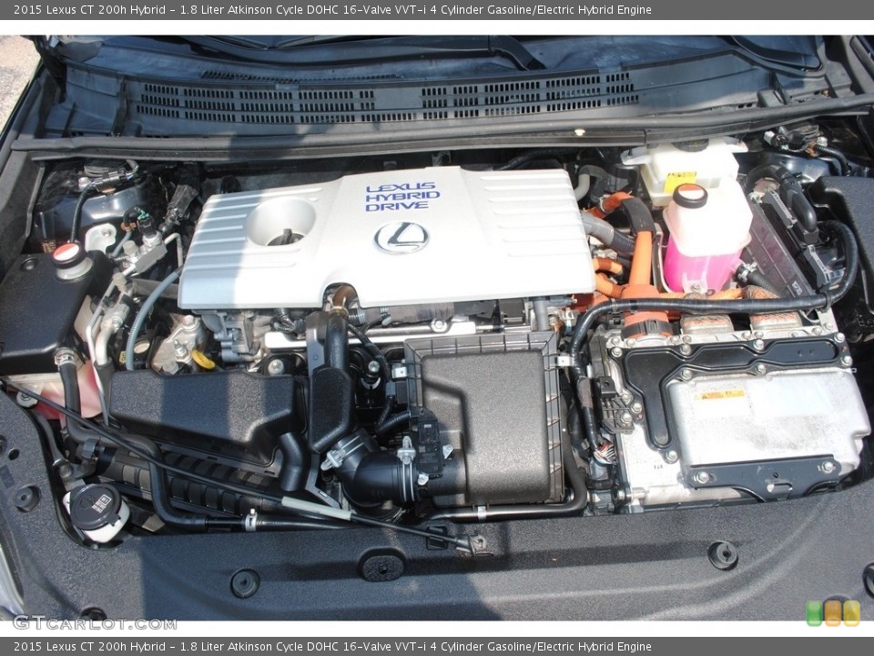 1.8 Liter Atkinson Cycle DOHC 16-Valve VVT-i 4 Cylinder Gasoline/Electric Hybrid 2015 Lexus CT Engine