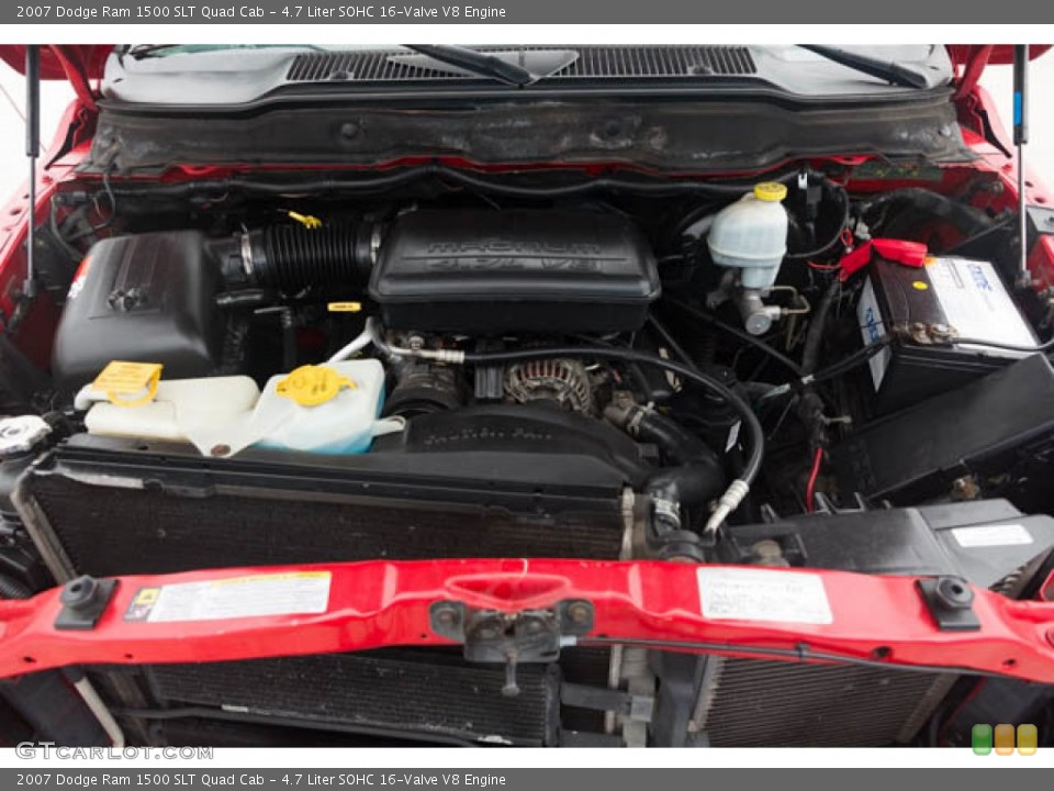 4.7 Liter SOHC 16-Valve V8 2007 Dodge Ram 1500 Engine
