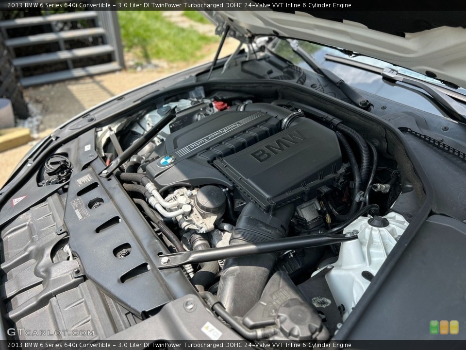 3.0 Liter DI TwinPower Turbocharged DOHC 24-Valve VVT Inline 6 Cylinder 2013 BMW 6 Series Engine