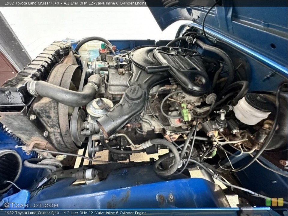 4.2 Liter OHV 12-Valve Inline 6 Cylinder 1982 Toyota Land Cruiser Engine