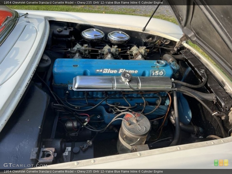 Chevy 235 OHV 12-Valve Blue Flame Inline 6 Cylinder 1954 Chevrolet Corvette Engine