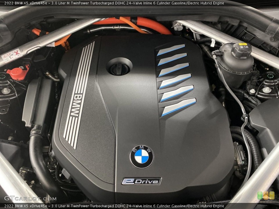 3.0 Liter M TwinPower Turbocharged DOHC 24-Valve Inline 6 Cylinder Gasoline/Electric Hybrid 2022 BMW X5 Engine