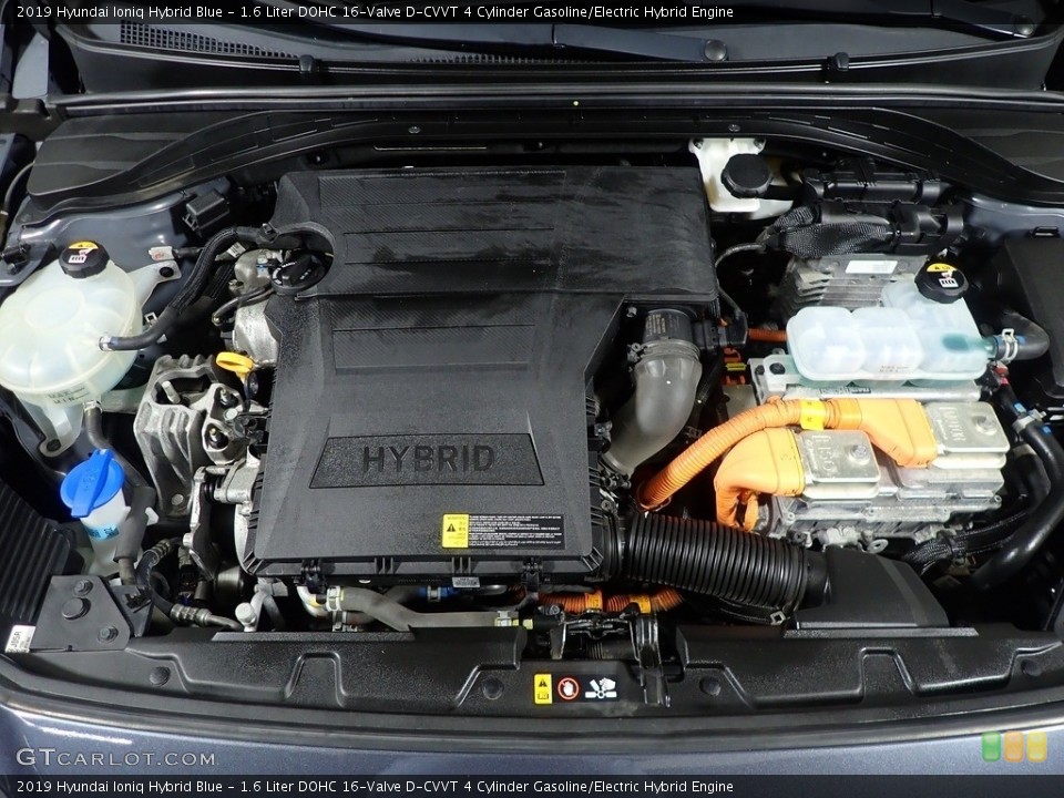 1.6 Liter DOHC 16-Valve D-CVVT 4 Cylinder Gasoline/Electric Hybrid 2019 Hyundai Ioniq Hybrid Engine