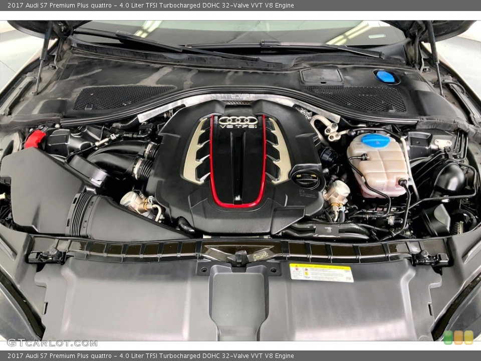 4.0 Liter TFSI Turbocharged DOHC 32-Valve VVT V8 2017 Audi S7 Engine