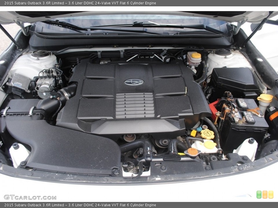 3.6 Liter DOHC 24-Valve VVT Flat 6 Cylinder 2015 Subaru Outback Engine