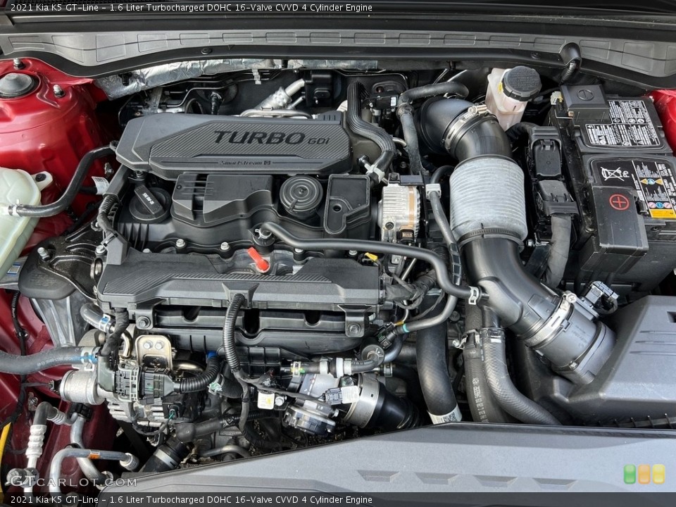 1.6 Liter Turbocharged DOHC 16-Valve CVVD 4 Cylinder 2021 Kia K5 Engine