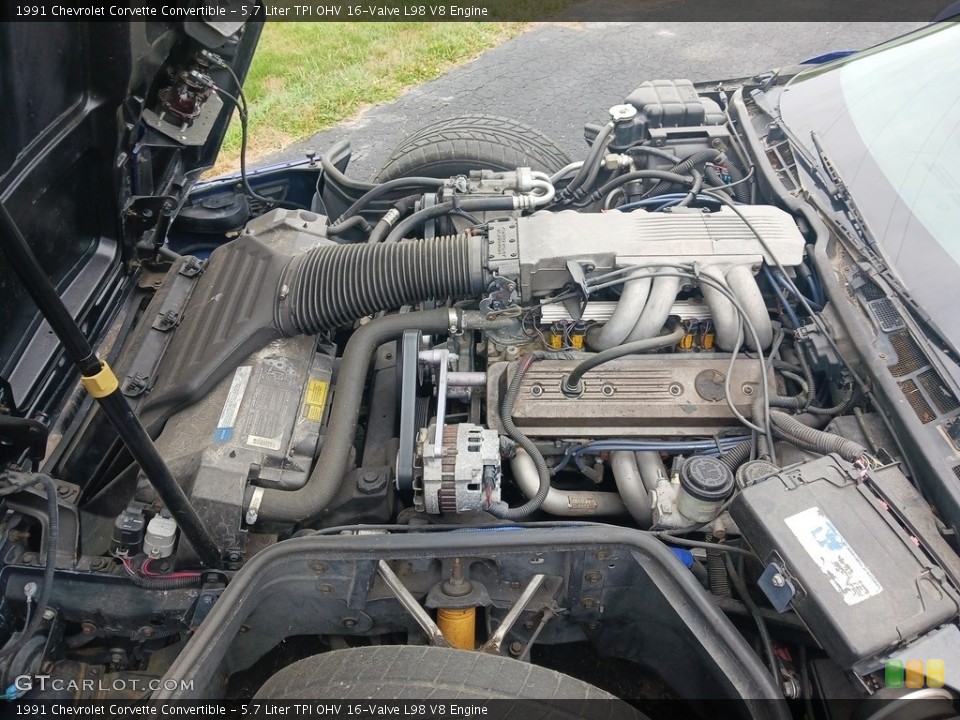 5.7 Liter TPI OHV 16-Valve L98 V8 1991 Chevrolet Corvette Engine