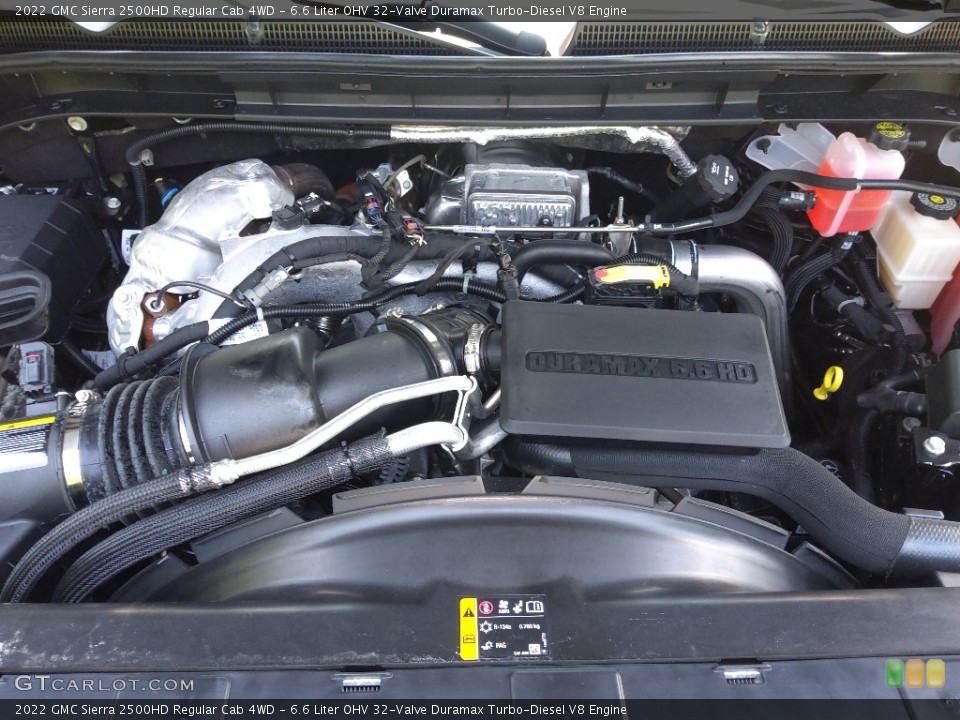 6.6 Liter OHV 32-Valve Duramax Turbo-Diesel V8 2022 GMC Sierra 2500HD Engine