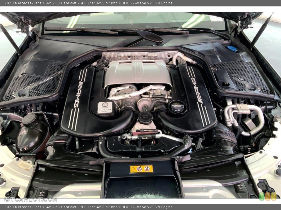 4.0 Liter AMG biturbo DOHC 32-Valve VVT V8 2020 Mercedes-Benz C Engine