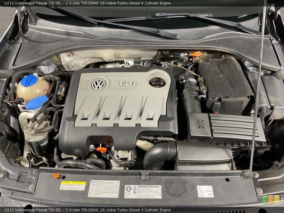 2.0 Liter TDI DOHC 16-Valve Turbo-Diesel 4 Cylinder Engine for the 2013 Volkswagen Passat #146432484