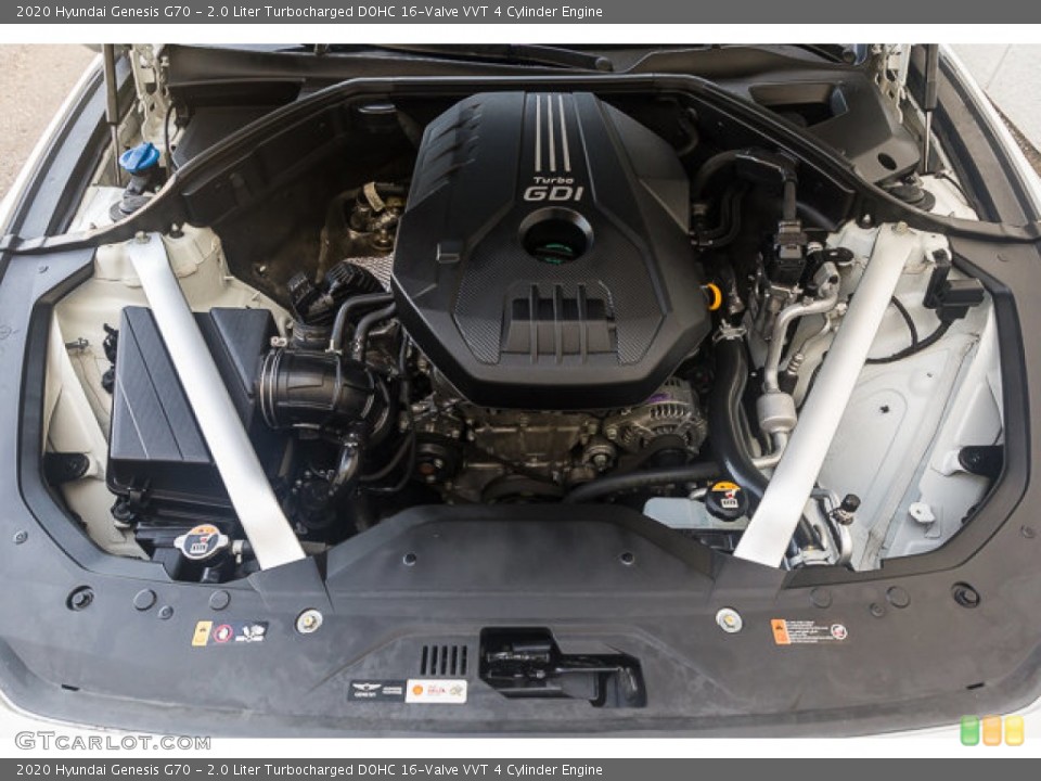 2.0 Liter Turbocharged DOHC 16-Valve VVT 4 Cylinder 2020 Hyundai Genesis Engine