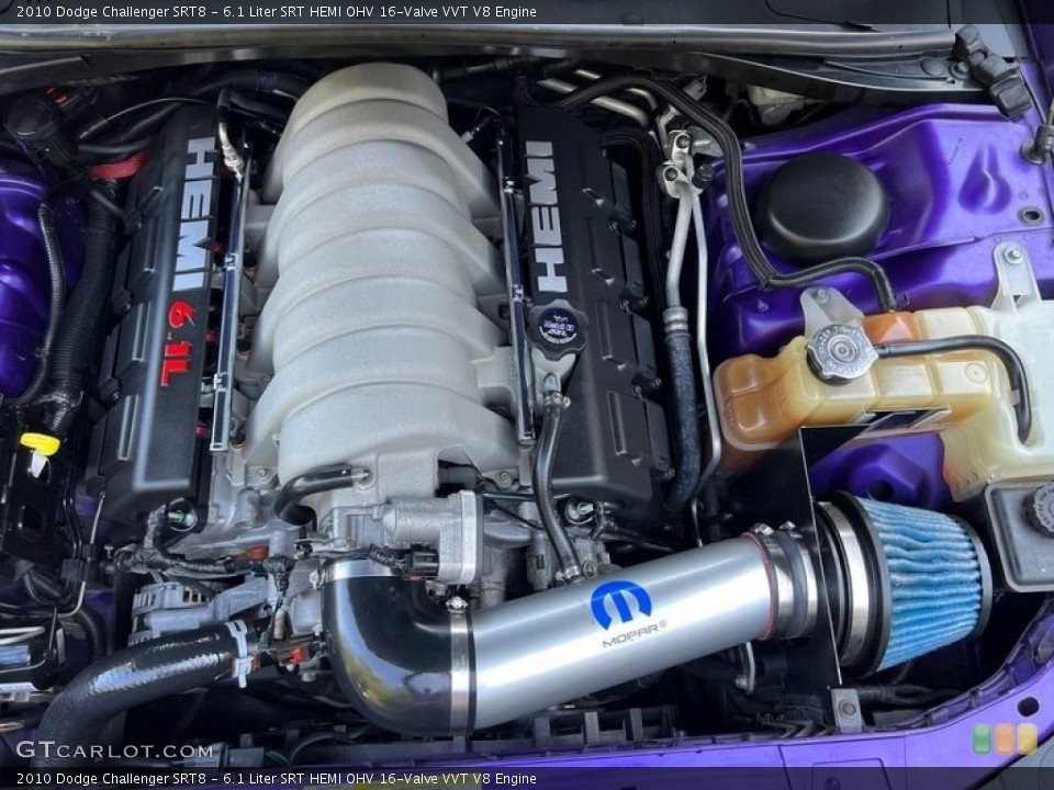 6.1 Liter SRT HEMI OHV 16-Valve VVT V8 2010 Dodge Challenger Engine