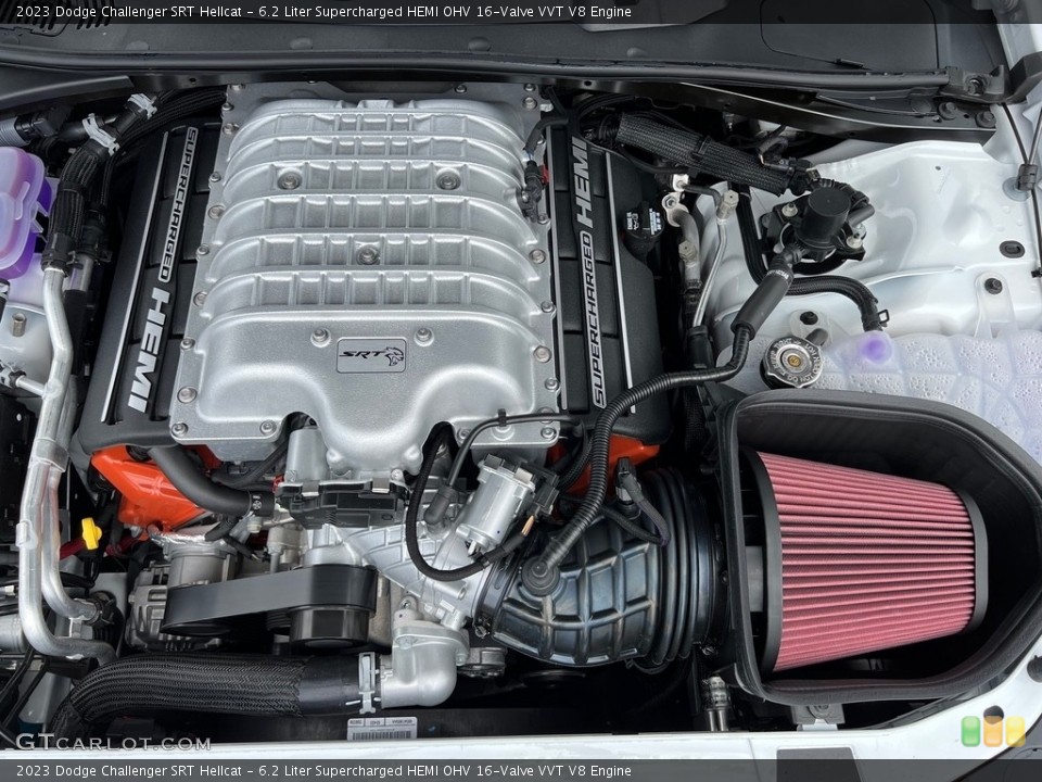 6.2 Liter Supercharged HEMI OHV 16-Valve VVT V8 2023 Dodge Challenger Engine