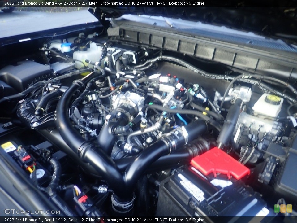 2.7 Liter Turbocharged DOHC 24-Valve Ti-VCT Ecoboost V6 2023 Ford Bronco Engine