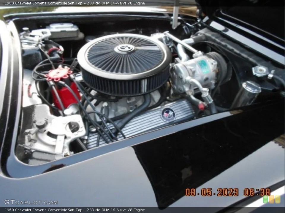 283 cid OHV 16-Valve V8 1960 Chevrolet Corvette Engine
