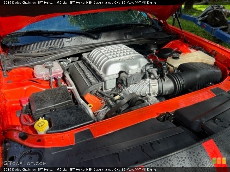 6.2 Liter SRT Hellcat HEMI Supercharged OHV 16-Valve VVT V8 Engine for the 2016 Dodge Challenger #146575973
