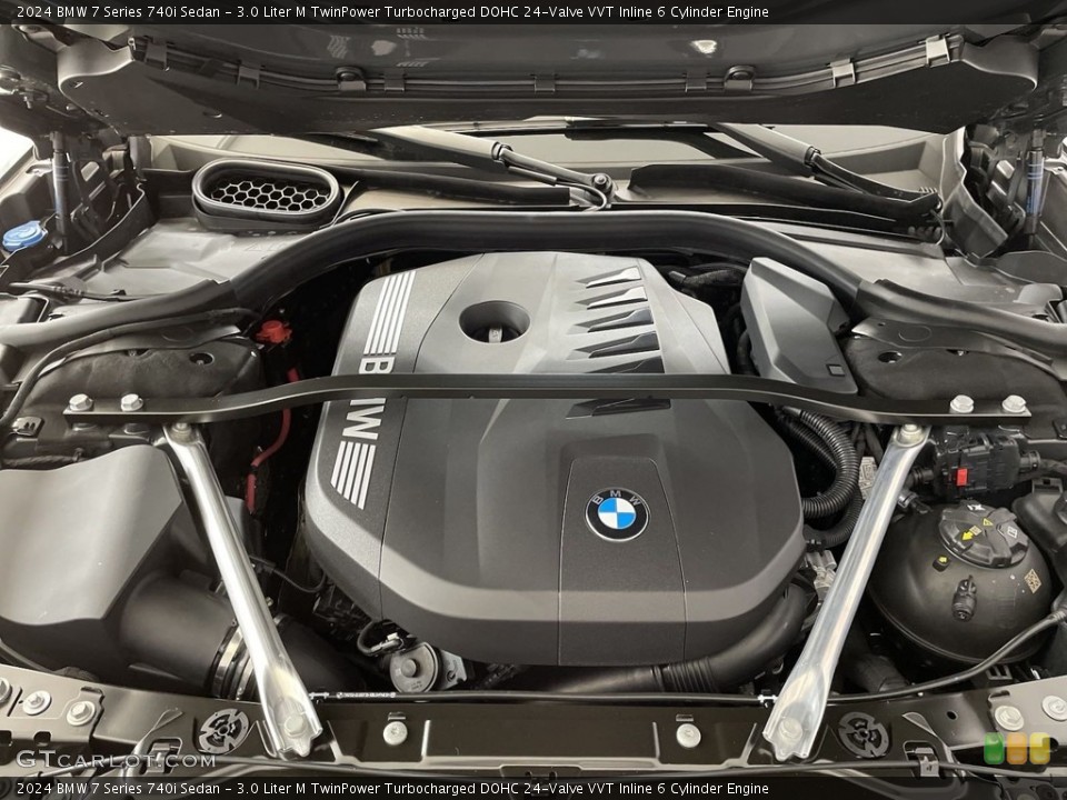 3.0 Liter M TwinPower Turbocharged DOHC 24-Valve VVT Inline 6 Cylinder 2024 BMW 7 Series Engine