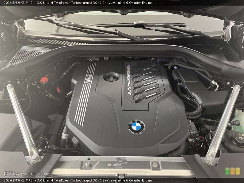 3.0 Liter M TwinPower Turbocharged DOHC 24-Valve Inline 6 Cylinder 2024 BMW X3 Engine