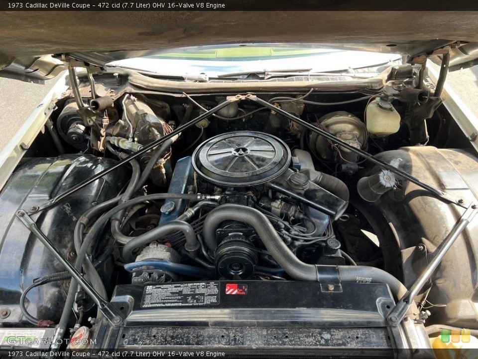 472 cid (7.7 Liter) OHV 16-Valve V8 Engine for the 1973 Cadillac DeVille #146631970